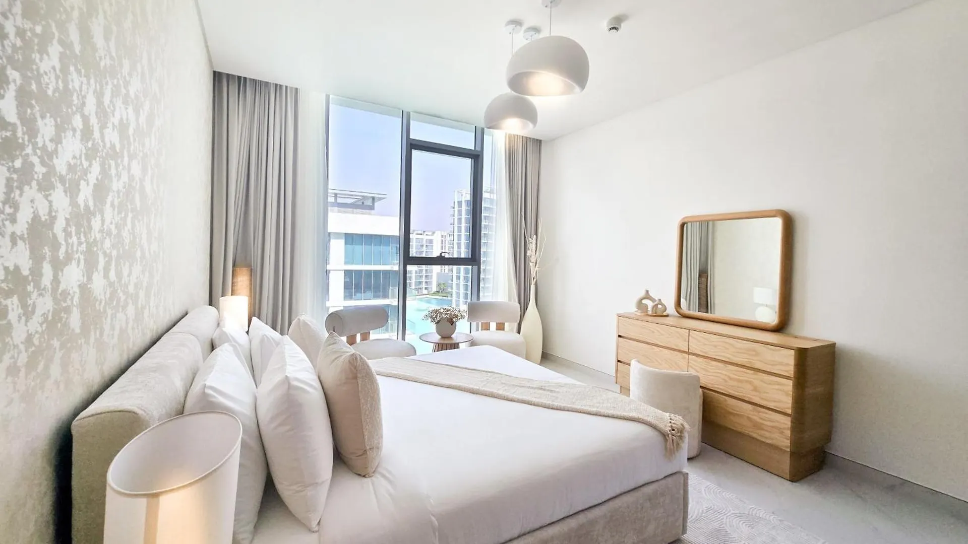 Lägenhet Easygo-Luxury 2Br & Maids Room With Lagoon View Dubai